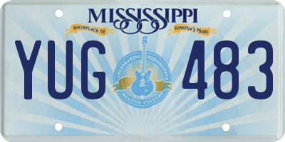 MS license plate YUG483