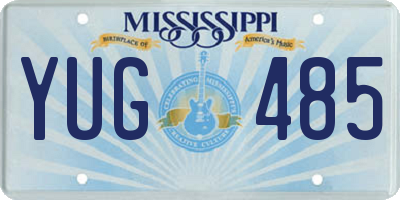 MS license plate YUG485