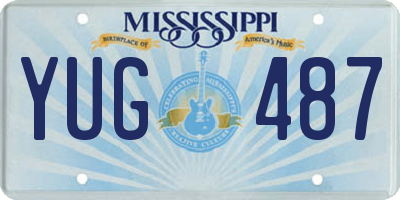 MS license plate YUG487