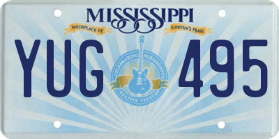 MS license plate YUG495