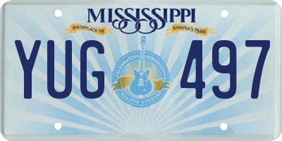 MS license plate YUG497