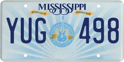 MS license plate YUG498