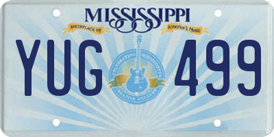 MS license plate YUG499