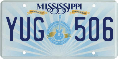 MS license plate YUG506