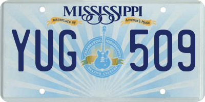 MS license plate YUG509