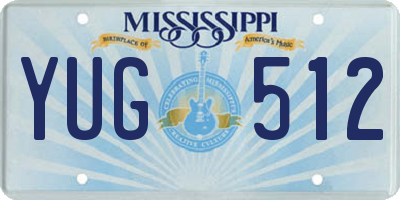 MS license plate YUG512