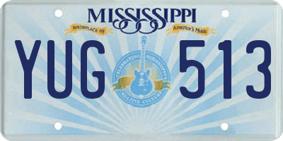 MS license plate YUG513