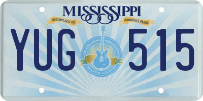 MS license plate YUG515