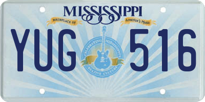 MS license plate YUG516