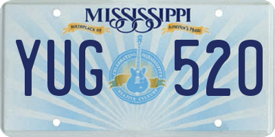 MS license plate YUG520