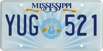 MS license plate YUG521