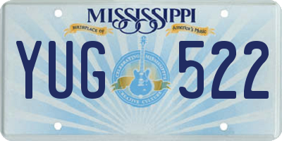 MS license plate YUG522