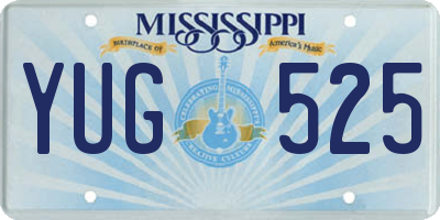 MS license plate YUG525
