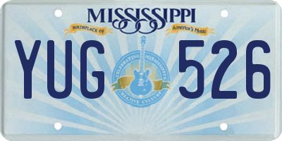 MS license plate YUG526