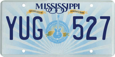 MS license plate YUG527