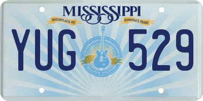MS license plate YUG529