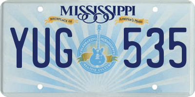 MS license plate YUG535