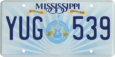 MS license plate YUG539