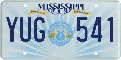 MS license plate YUG541