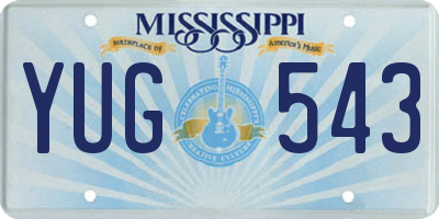 MS license plate YUG543