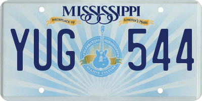MS license plate YUG544