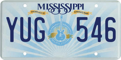 MS license plate YUG546