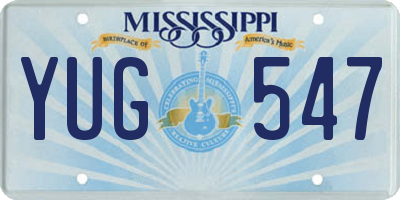 MS license plate YUG547