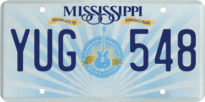 MS license plate YUG548