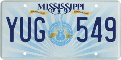 MS license plate YUG549