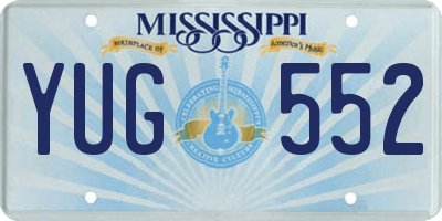 MS license plate YUG552