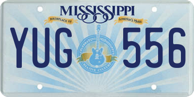 MS license plate YUG556