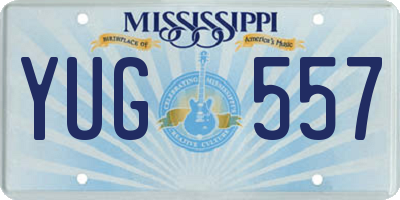 MS license plate YUG557