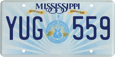 MS license plate YUG559