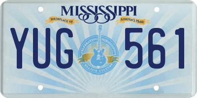 MS license plate YUG561
