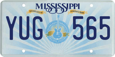 MS license plate YUG565