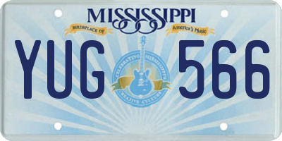MS license plate YUG566