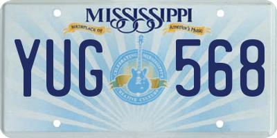 MS license plate YUG568