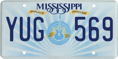 MS license plate YUG569