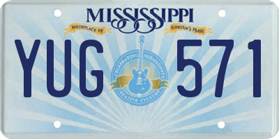 MS license plate YUG571