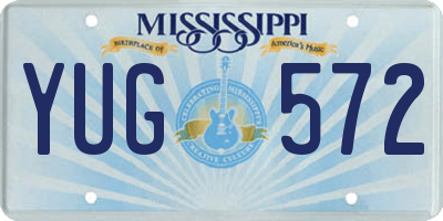 MS license plate YUG572