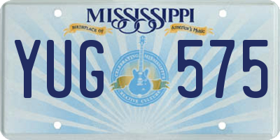 MS license plate YUG575
