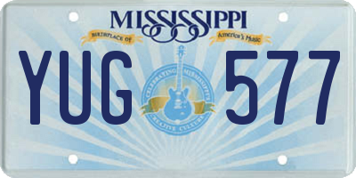 MS license plate YUG577
