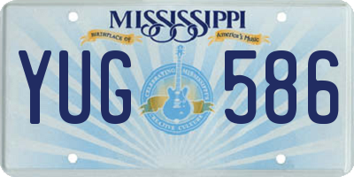 MS license plate YUG586