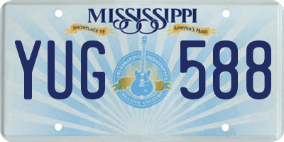 MS license plate YUG588