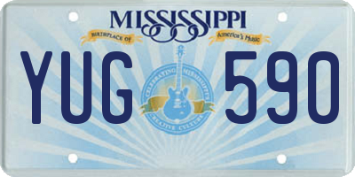 MS license plate YUG590
