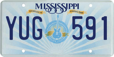 MS license plate YUG591
