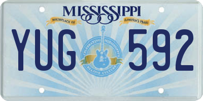 MS license plate YUG592