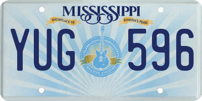 MS license plate YUG596