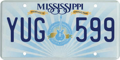 MS license plate YUG599