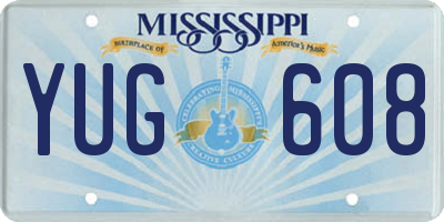 MS license plate YUG608